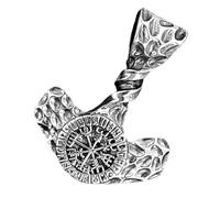 Kiss of Leather Thor's Hammer Pendant 925 Sterling Silver No. 384