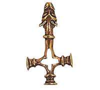 Kiss of Leather Wolf Cross Pendant Bronze No. 71