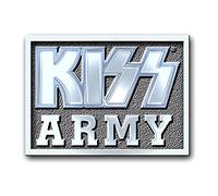 KISS Pin Badge: Army Block