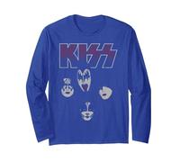 KISS - Portrait Long Sleeve T-Shirt, Adult Unisex, Royal Blue, Medium
