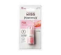 KISS PowerFlex Pink Nail Glue for Press On Nails, Ultra Hold Flex Formula Nail Adhesive, Includes One Bottle 3g (0.10 oz.) with Twist-Off Cap & Nozzle Tip Squeeze Applicator