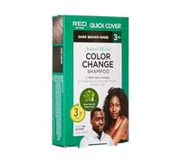Red by Kiss Quick Cover Natural Herbal Color Change Shampoo 3 Pouches (2 PACK, Natural Black)