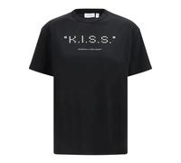 Kiss Quote Reg Tee, female, Off White, T-Shirts, Black, XS, Tops XS