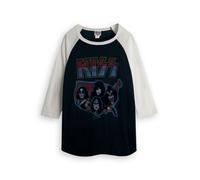 Kiss Raglan Short Sleeved T-Shirt | Unisex Black | Official Merch