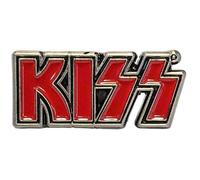 Kiss Mini Pin Badge KISS Band Logo Red One Size
