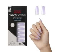 KISS Salon X-tend Glue On Color Nails, Gimme, Light Purple, Long Coffin Shape, 34 Ct.
