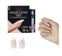 KISS Salon X-tend Starter Kit, Press On-Nails, Nail Glue included, Pure, Light White, Medium Size, Oval Shape, 36 Ct.