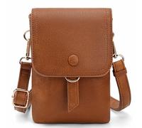 Kiss Sea Small Crossbody Bags for Women PU Leather Cell Phone Bag Multi-Compartment Wallet Purse for Essentials Black, Brown, S