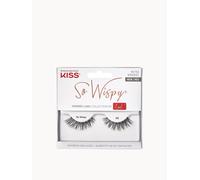 Kiss Lash Couture So Wispy Collection 1 Pair of Volumizing Fake Lashes, Style 03, with Tapered Ends and Aloe Infused Lash Glue