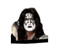 KISS Spaceman Wig for Men Officially Licensed Black Costume Accessory for Halloween Rocker Look
