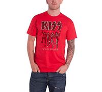 Kiss T Shirt Destroyer Sketch Band Logo Official Mens Red S