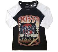 Kiss T Shirt Destroyer Tour 1978 Official Black 3/4 Sleeve Womens Raglan XXXL