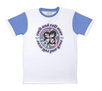 KISS T-Shirt Rock and Roll Over - Official Band Logo Unisex White Medium