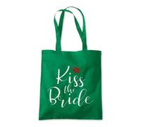 Kiss The Bride Wedding Tote Shopping Bag 10 Litres Capacity 42 x 38cm
