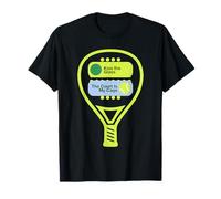 Kiss The Glass Court is My Cage Padel Paddle Tennis Player T-Shirt