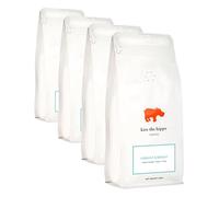 Kiss the Hippo - Vibrant and Bright Coffee | Single Origin | Whole Beans | Cafetiere, Filter | Suitable For Milk | Notes of Red Apple, Orange, Floral | 250 gr (Pack of 4)