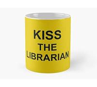 Kiss The Librarian Mug, Standard Mug Mug Coffee Mug Tea Mug - Premium Quality Printed Coffee Mug - Unique Ing Ideas for Friend/Coworker/Loved Ones 11oz