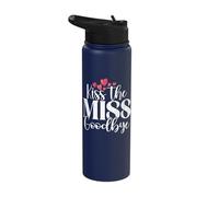 Kiss The Miss Goodbye Bride to be Stainless Steel Insulated Water Bottle