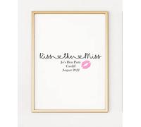 Kiss the Miss Goodbye Hen Party A4 Poster Print PO479