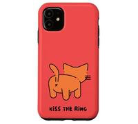 Kiss The Ring Cat X Bottom Butt Back Side Cat Lovers Funny Case for iPhone 11
