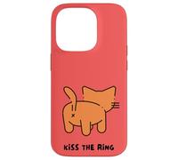 Kiss The Ring Cat X Bottom Butt Back Side Cat Lovers Funny Case for iPhone 14 Pro