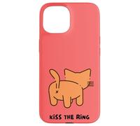 Kiss The Ring Cat X Bottom Butt Back Side Cat Lovers Funny Case for iPhone 15