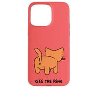 Kiss The Ring Cat X Bottom Butt Back Side Cat Lovers Funny Case for iPhone 15 Pro Max