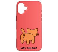 Kiss The Ring Cat X Bottom Butt Back Side Cat Lovers Funny Case for iPhone 16 Plus