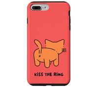 Kiss The Ring Cat X Bottom Butt Back Side Cat Lovers Funny Case for iPhone 7 Plus/8 Plus