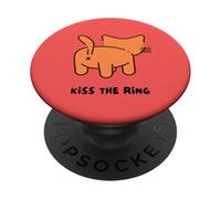 Kiss The Ring Cat X Bottom Butt Back Side Cat Lovers Funny PopSockets Adhesive PopGrip