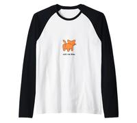 Kiss The Ring Cat X Bottom Butt Back Side Cat Lovers Funny Raglan Baseball Tee