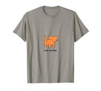 Kiss The Ring Cat X Bottom Butt Back Side Cat Lovers Funny T-Shirt