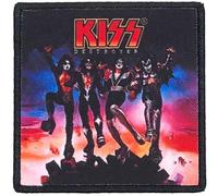 Kiss Patch Destroyer Official Black Printed Iron-On Album Cover Band Logo One Size