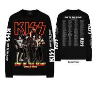 Kiss T Shirt End of The Road Tour Band Logo Official Mens Black Long Sleeve L
