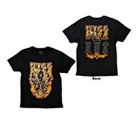 KISS End of The Road Tour Orange Logo T Shirt L