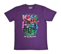 KISS T-shirt End Of The Road Colour Pop – Official Back Print, Unisex Short Sleeves – Medium