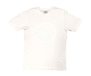 KISS Unisex Hi-Build T-Shirt: Buzzsaw Logo (White-On-White) (Medium)