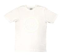 KISS Unisex T-Shirt Buzzsaw Logo (Hi-Build) White (L)