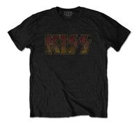 Kiss Vintage Classic Logo Black T-Shirt NEW OFFICIAL