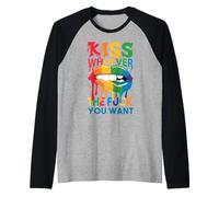 Kiss whoever the fuck you want - Christopher Street day Raglan Baseball Tee