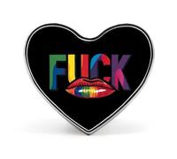 Kiss Whoever The Fuck You Want Funny Lapel Pins Heart Button Brooch Badge Pin Hat Clothes Bag Jewelry for Men Women