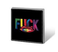 Kiss Whoever The Fuck You Want Funny Lapel Tie Pin Buttons Brooch Badge Pin Clothes Hat Accessories for Men Women