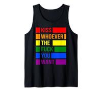 Kiss Whoever The Fuck You Want Pride LGBT Lesbian Gay Tank Top