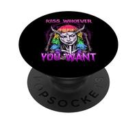 Kiss Whoever You Want I Satanic LGBT Baphomet I Equal Rights PopSockets Adhesive PopGrip