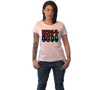 KISS Women's Faces & Icons Skinny Fit T-Shirt in White | Size: 2XL Kiss White 2XL