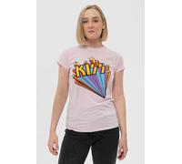 KISS Women's Vintage Stars Skinny Fit T-Shirt in Pink | Size: Small Kiss Pink S