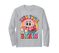 Kiss Your Brain Fun and Colorful Design Long Sleeve T-Shirt