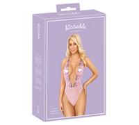 Kissable - Pink Bodysuit with Rose Embroidery - L/XL