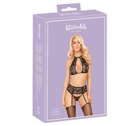 Kissable - Halter Neck Lace Bra Set (Black) - L/XL
