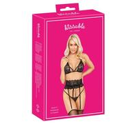 Kissable Women's Suspender Set Black L/XL
